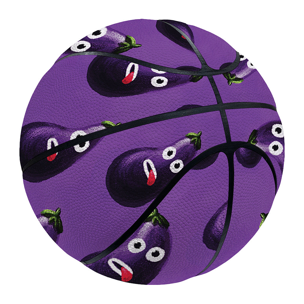 Funny Eggplant Pattern Print Basketball