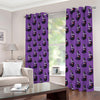 Funny Eggplant Pattern Print Blackout Grommet Curtains