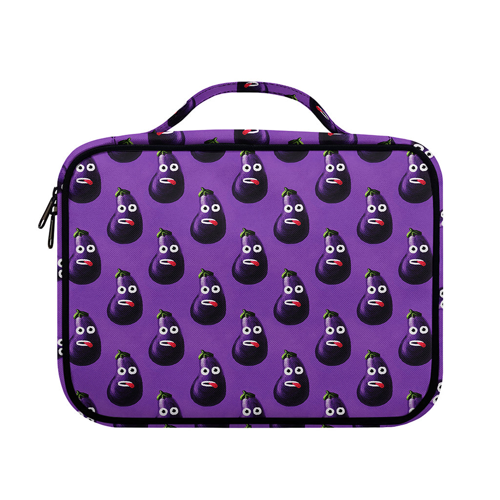 Funny Eggplant Pattern Print Briefcase Bible Bag