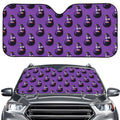 Funny Eggplant Pattern Print Car Windshield Sun Shade