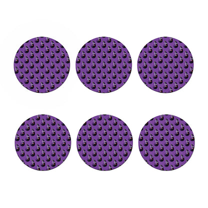 Funny Eggplant Pattern Print Coaster Set