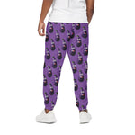 Funny Eggplant Pattern Print Cotton Pants