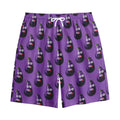 Funny Eggplant Pattern Print Cotton Shorts