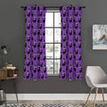 Funny Eggplant Pattern Print Grommet Curtain Panels