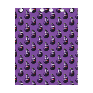 Funny Eggplant Pattern Print Curtain