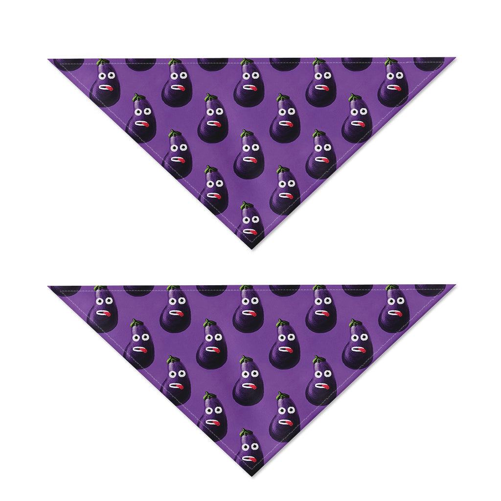 Funny Eggplant Pattern Print Dog Bandana