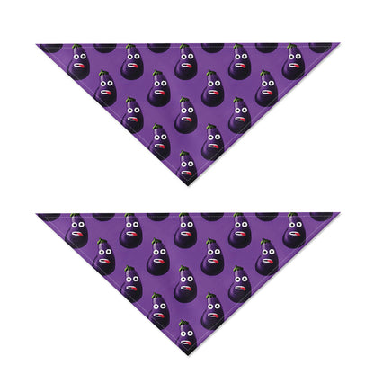 Funny Eggplant Pattern Print Dog Bandana