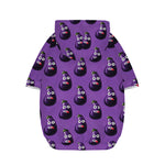 Funny Eggplant Pattern Print Dog Zip Up Hoodie