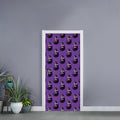 Funny Eggplant Pattern Print Door Sticker