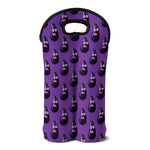 Funny Eggplant Pattern Print Double Neoprene Wine Tote