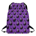 Funny Eggplant Pattern Print Drawstring Backpack