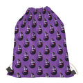 Funny Eggplant Pattern Print Drawstring Bag