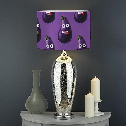 Funny Eggplant Pattern Print Drum Lamp Shade