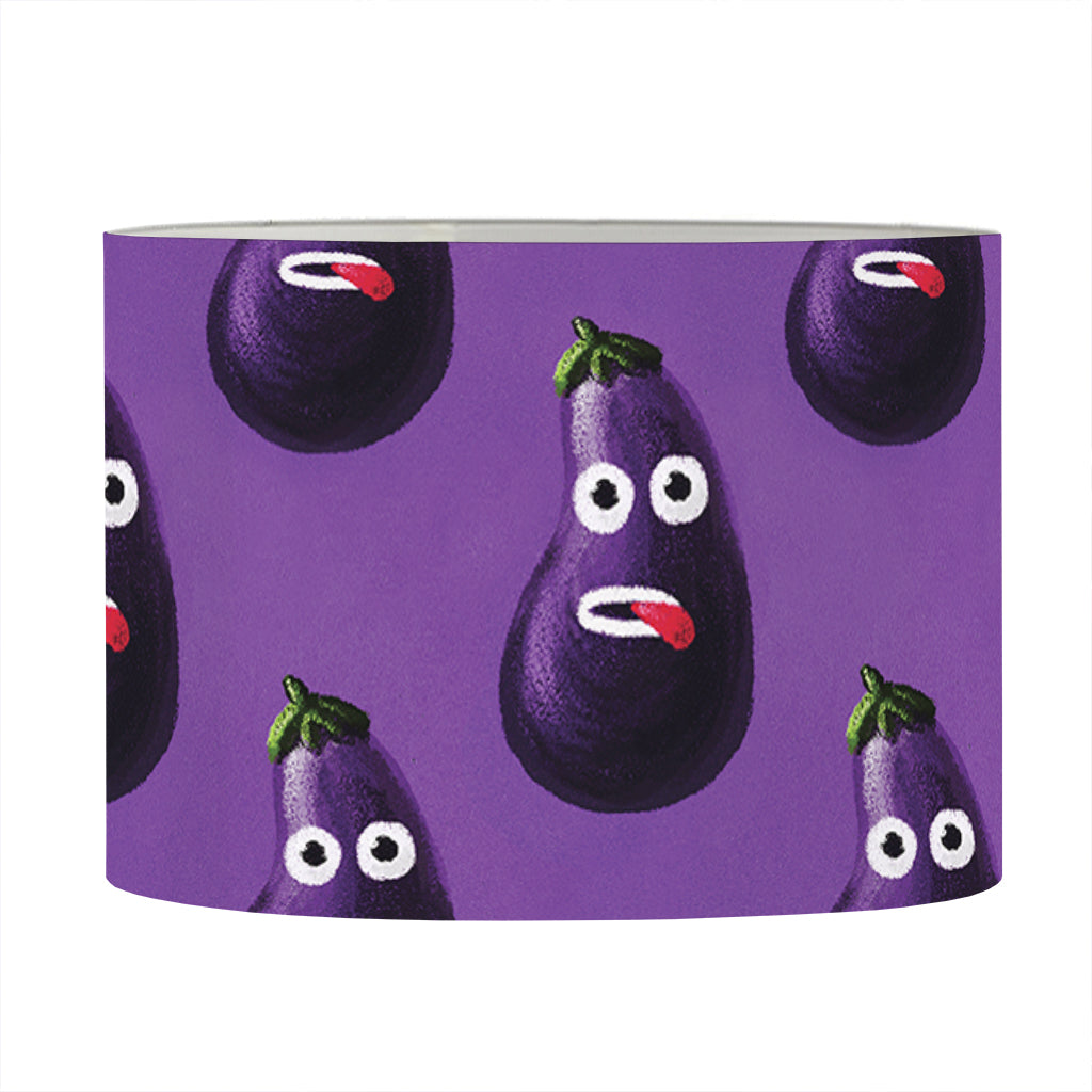 Funny Eggplant Pattern Print Drum Lamp Shade