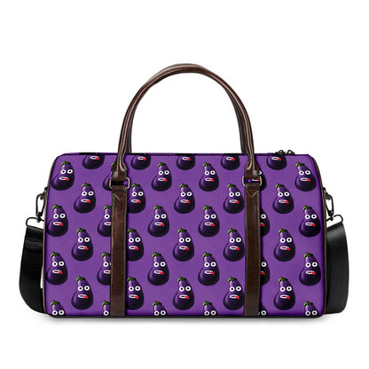 Funny Eggplant Pattern Print Duffle Bag