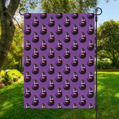 Funny Eggplant Pattern Print Garden Flag