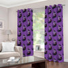 Funny Eggplant Pattern Print Grommet Curtains