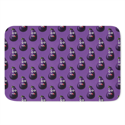 Funny Eggplant Pattern Print Indoor Door Mat