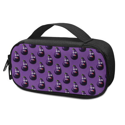 Funny Eggplant Pattern Print Insulin Cooler Travel Case