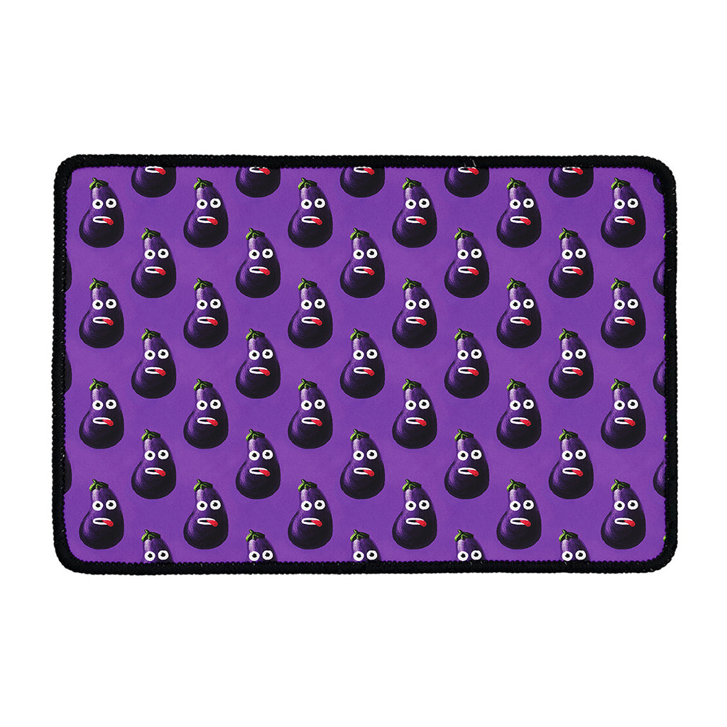 Funny Eggplant Pattern Print Kitchen Mat