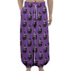 Funny Eggplant Pattern Print Lantern Pants