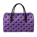 Funny Eggplant Pattern Print Leather Duffel Bag