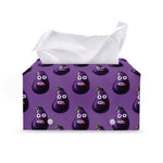 Funny Eggplant Pattern Print Leather Tissue Box Cover