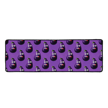 Funny Eggplant Pattern Print Long Kitchen Mat