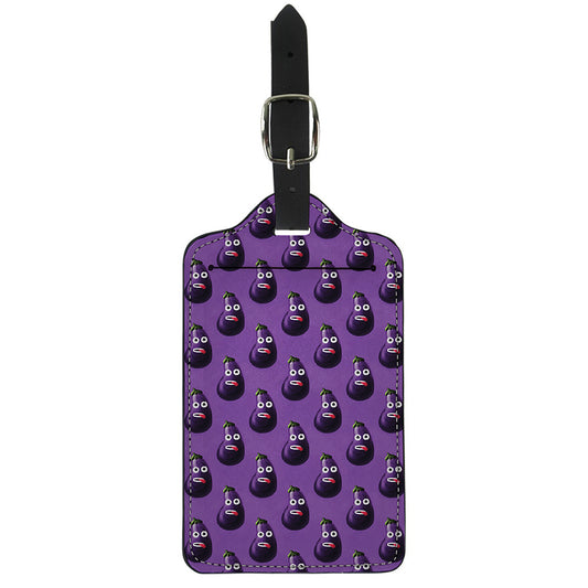 Funny Eggplant Pattern Print Luggage Tag