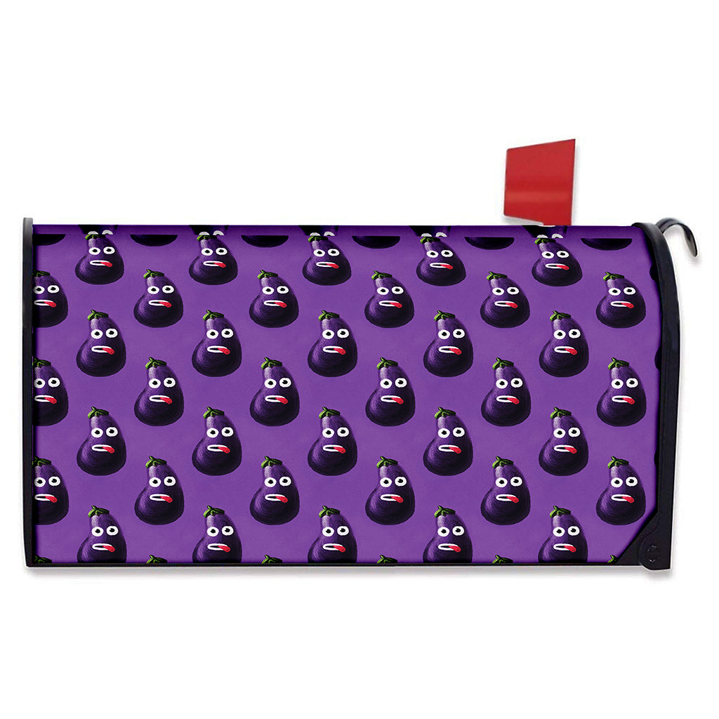 Funny Eggplant Pattern Print Mailbox Cover
