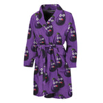 Funny Eggplant Pattern Print Men's Bathrobe