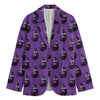 Funny Eggplant Pattern Print Men's Blazer