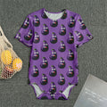 Funny Eggplant Pattern Print Men's Bodysuit