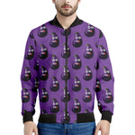 Funny Eggplant Pattern Print Men's Bomber Jacket