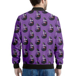 Funny Eggplant Pattern Print Men's Bomber Jacket