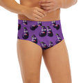 Funny Eggplant Pattern Print Men's Briefs