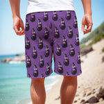 Funny Eggplant Pattern Print Men's Cargo Shorts