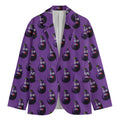 Funny Eggplant Pattern Print Men's Cotton Blazer