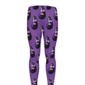 Funny Eggplant Pattern Print Men's Leggings