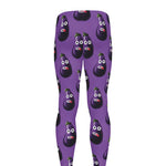 Funny Eggplant Pattern Print Men's leggings