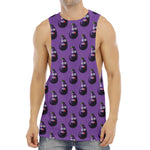 Funny Eggplant Pattern Print Men's Muscle Tank Top