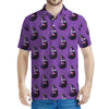 Funny Eggplant Pattern Print Men's Polo Shirt