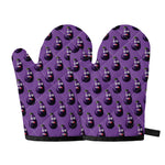 Funny Eggplant Pattern Print Oven Mitts