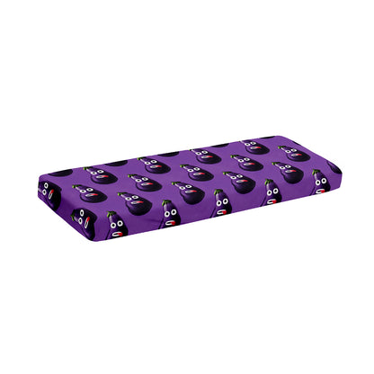 Funny Eggplant Pattern Print Piano Keyboard Cover