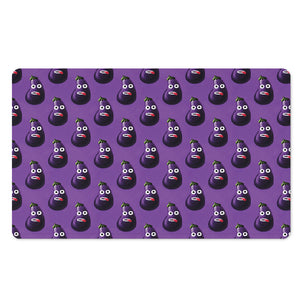 Funny Eggplant Pattern Print Polyester Doormat