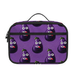 Funny Eggplant Pattern Print Portable Lunch Bag
