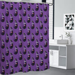 Funny Eggplant Pattern Print Premium Shower Curtain