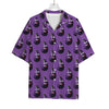 Funny Eggplant Pattern Print Rayon Hawaiian Shirt