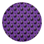 Funny Eggplant Pattern Print Round Blanket
