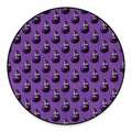 Funny Eggplant Pattern Print Round Floor Mat